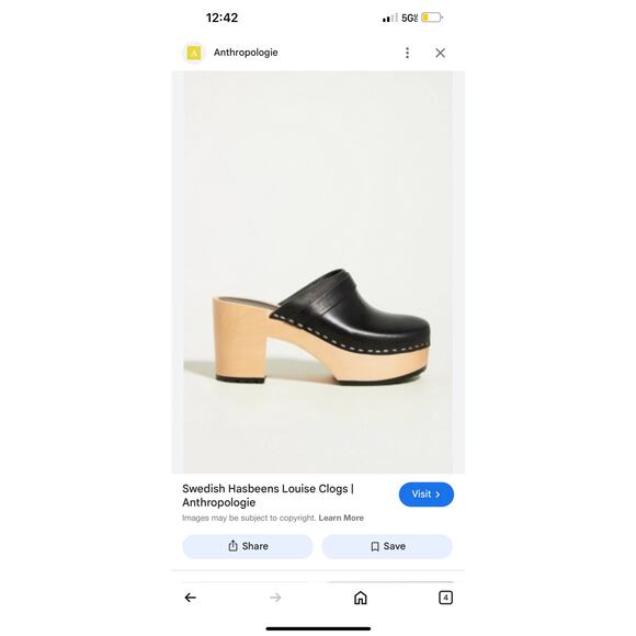 Women’s Swedish Hasbeens Louise Clog EU41/US9.5 NEW MSRP $300 - Picture 3 of 16